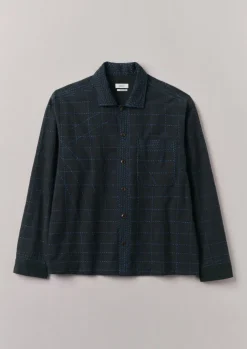 Shirts-TOAST Abstract Embroidered Kantha Shirt Anthracite
