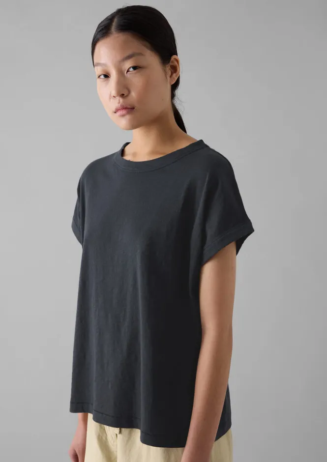 Jersey|Tops & Tees-TOAST Alda Organic Cotton Easy Tee Coal