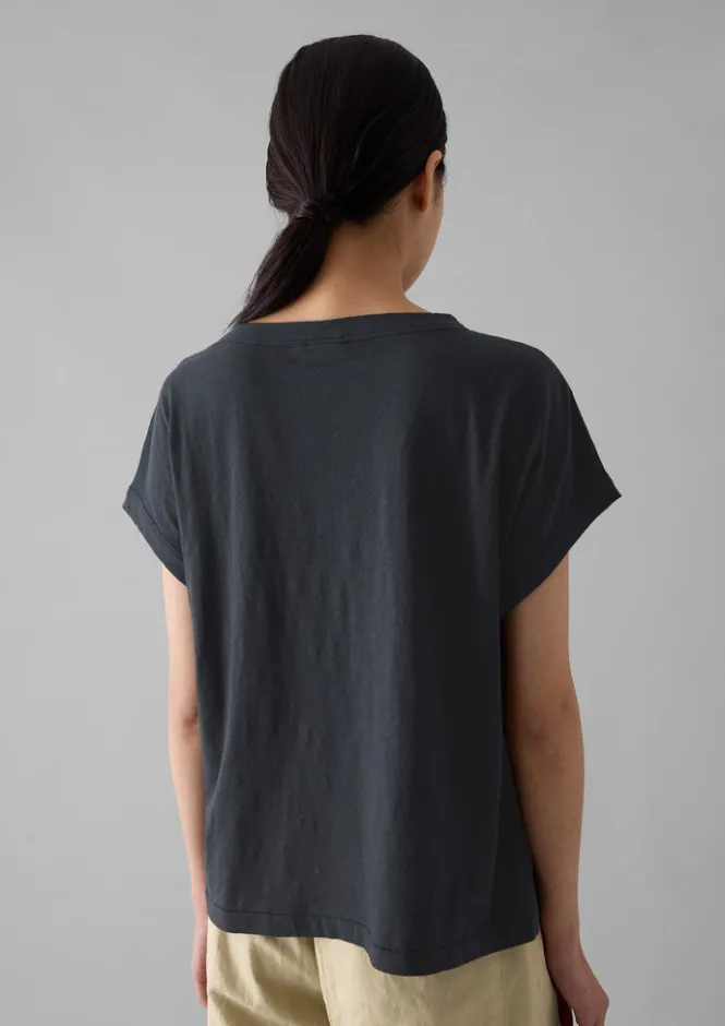 Jersey|Tops & Tees-TOAST Alda Organic Cotton Easy Tee Coal