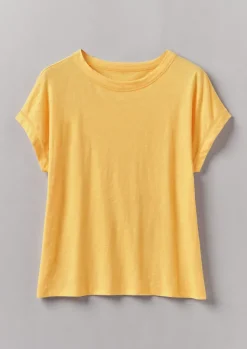 Jersey|Tops & Tees-TOAST Alda Organic Cotton Easy Tee Papaya