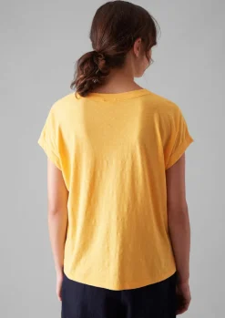 Jersey|Tops & Tees-TOAST Alda Organic Cotton Easy Tee Papaya