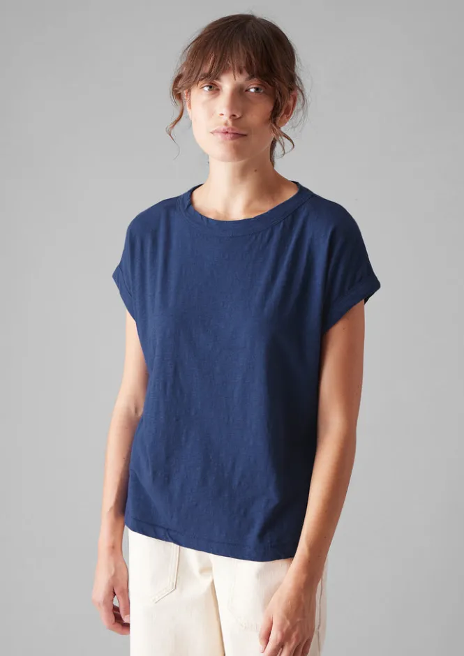 Jersey|Tops & Tees-TOAST Alda Organic Cotton Easy Tee Thistle