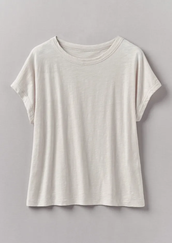 Jersey|Tops & Tees-TOAST Alda Organic Cotton Easy Tee Pebble