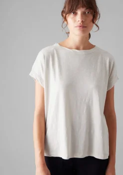 Jersey|Tops & Tees-TOAST Alda Organic Cotton Easy Tee Pebble