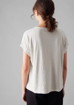 Jersey|Tops & Tees-TOAST Alda Organic Cotton Easy Tee Pebble