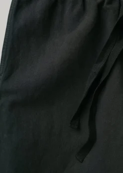 Linen|Trousers-TOAST Alfie Garment Dyed Herringbone Trousers WashedBlack