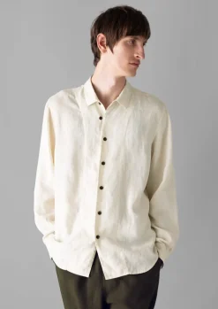 Linen|Trousers-TOAST Alfie Garment Dyed Linen Trousers Olive