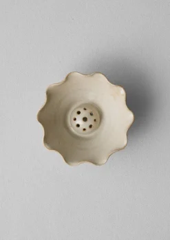 Decorative Pieces|Ceramics-TOAST Alice Passingham Scalloped Flower Frog White