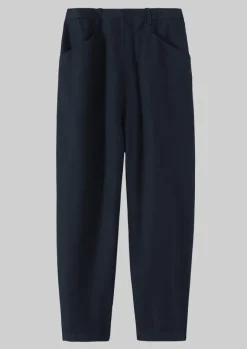 Linen|Trousers-TOAST Alix Cotton Linen Trousers SlateNavy