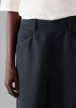 Linen|Trousers-TOAST Alix Cotton Linen Trousers SlateNavy