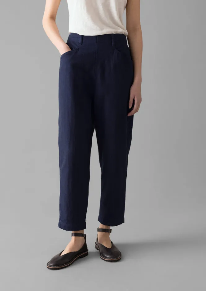 Workwear|Trousers-TOAST Alix Twill Trousers Indigo
