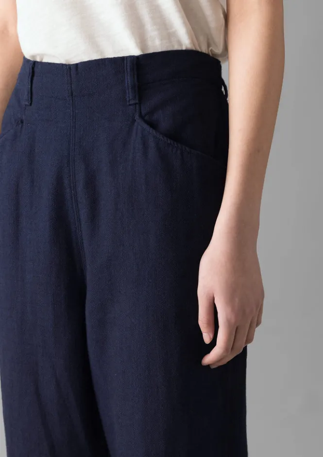 Workwear|Trousers-TOAST Alix Twill Trousers Indigo