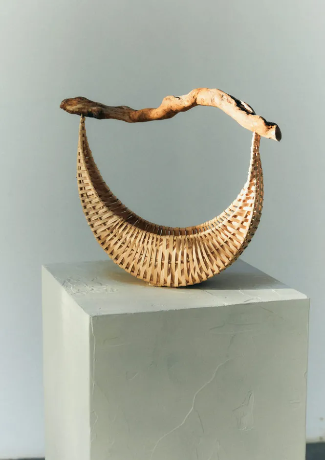 Outdoor|Baskets-TOAST Amy Krone Crescent Basket Natural