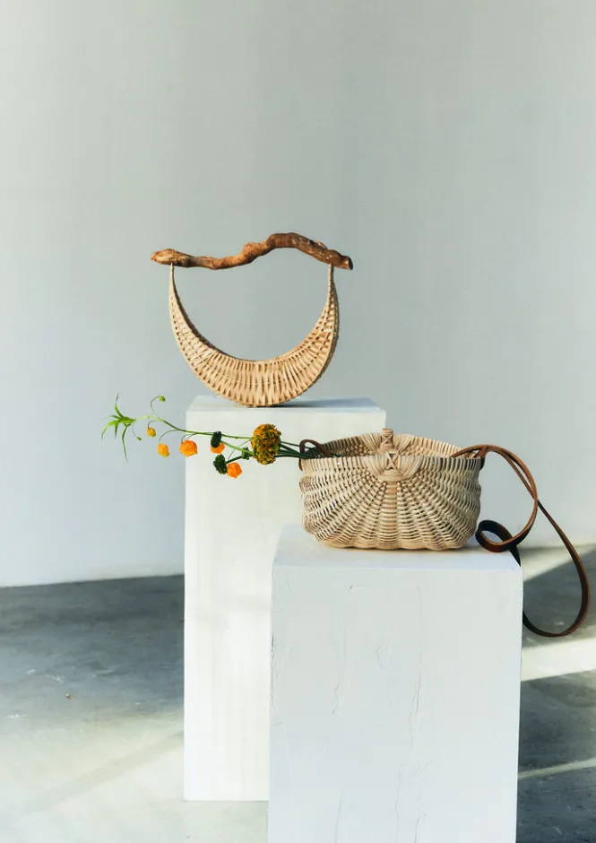 Outdoor|Baskets-TOAST Amy Krone Crescent Basket Natural