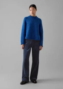 Cord|Workwear-TOAST Annie Organic Cord Full Length Trousers DustyNavy