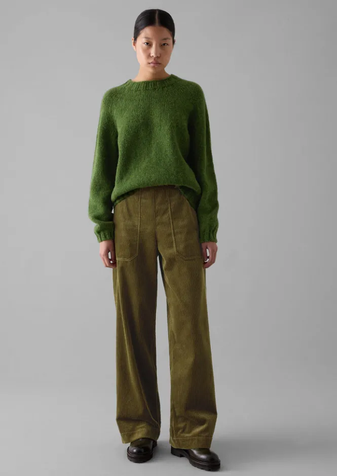 Cord|Workwear-TOAST Annie Organic Cord Full Length Trousers Barley