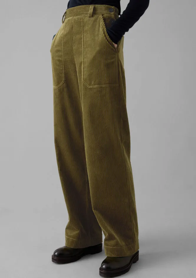 Cord|Workwear-TOAST Annie Organic Cord Full Length Trousers Barley