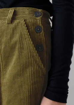 Cord|Workwear-TOAST Annie Organic Cord Full Length Trousers Barley