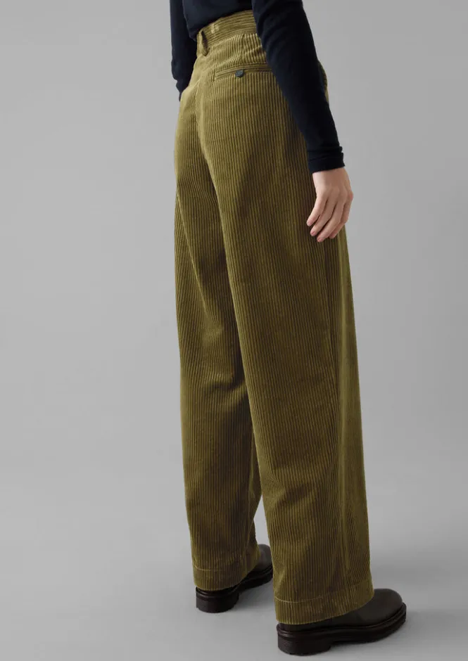 Cord|Workwear-TOAST Annie Organic Cord Full Length Trousers Barley