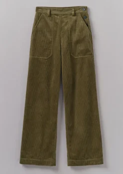 Cord|Workwear-TOAST Annie Organic Cord Full Length Trousers Barley