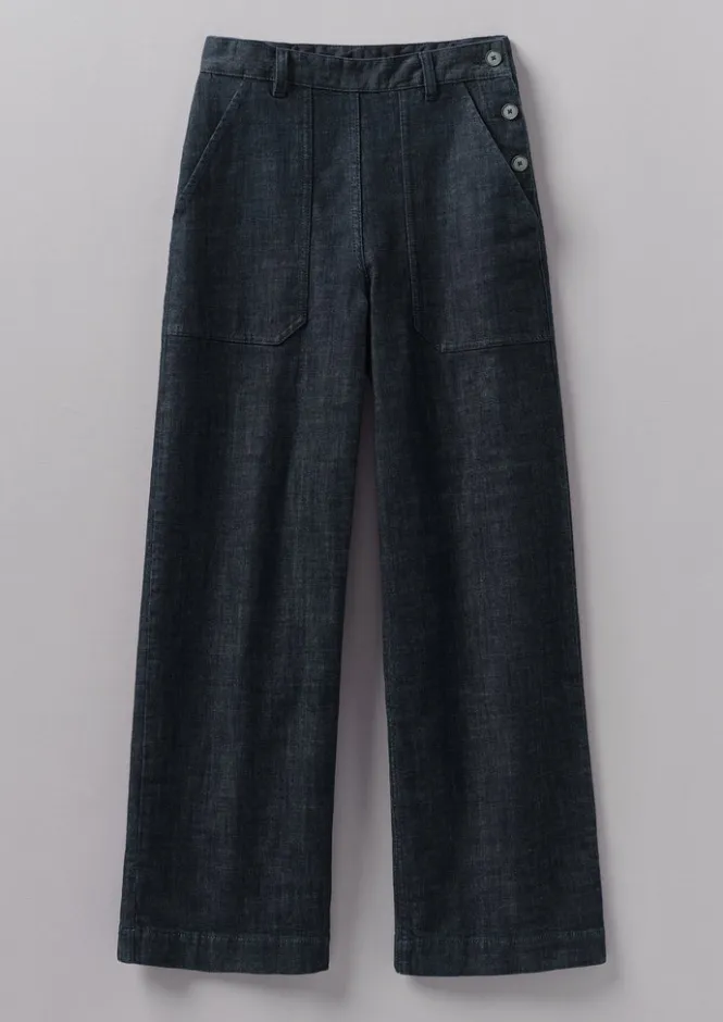 Denim|Workwear-TOAST Annie Organic Denim Full Length Jeans Indigo