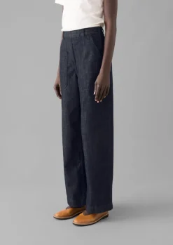Denim|Workwear-TOAST Annie Organic Denim Full Length Jeans Indigo