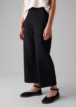 Denim|Workwear-TOAST Annie Organic Denim Side Button Jeans Black