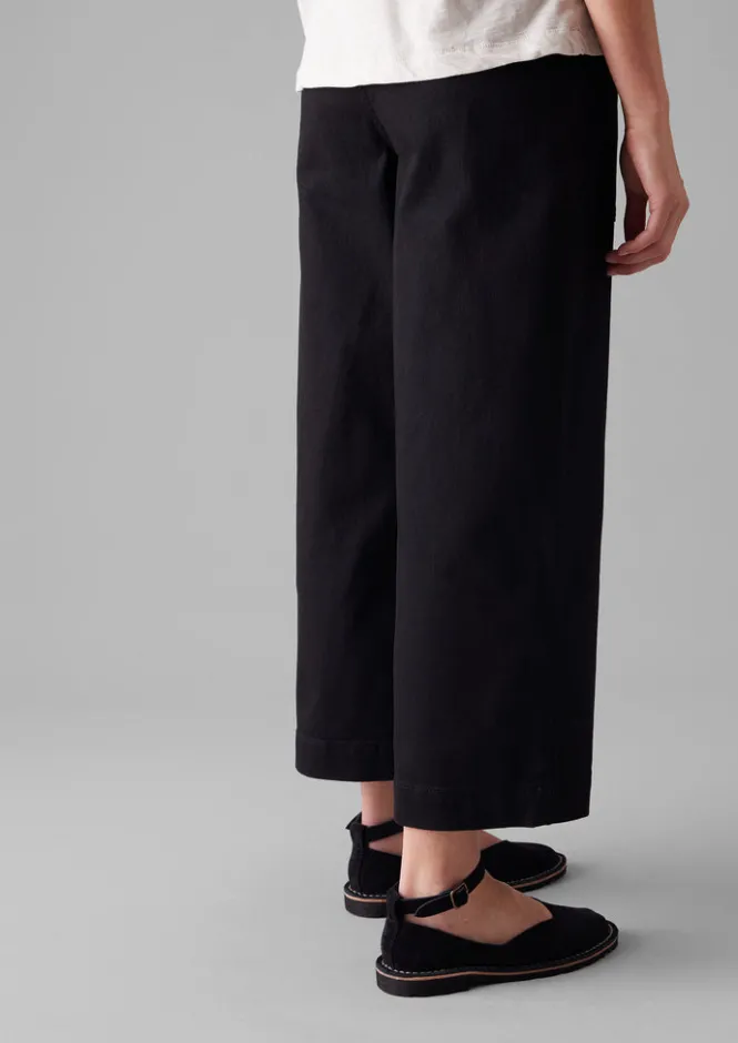Denim|Workwear-TOAST Annie Organic Denim Side Button Jeans Black
