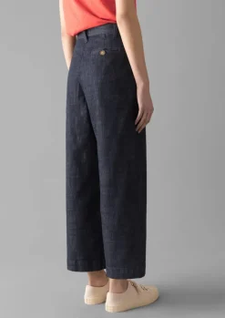 Denim|Workwear-TOAST Annie Organic Denim Side Button Jeans Indigo
