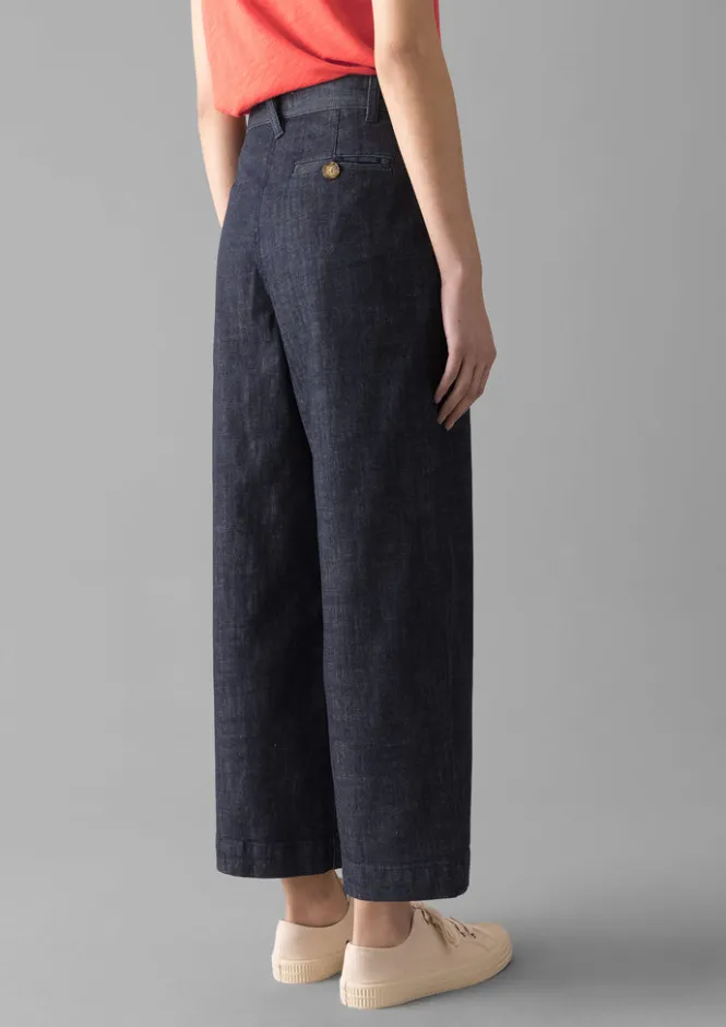 Denim|Workwear-TOAST Annie Organic Denim Side Button Jeans Indigo