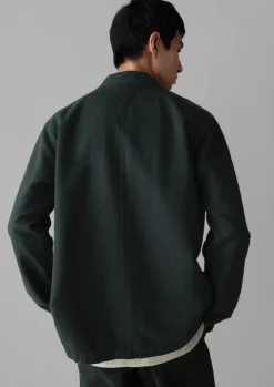 Workwear|Coats & Jackets-TOAST Arlo Garment Dyed Herringbone Jacket WashedBlack