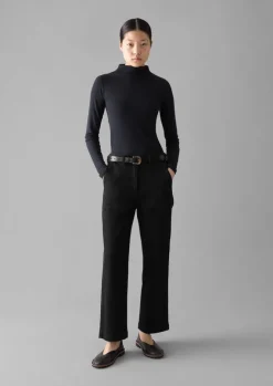 Denim|Jeans-TOAST Ashley Organic Cropped Jeans Black