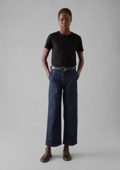 Denim|Workwear-TOAST Ashley Organic Cropped Jeans Indigo