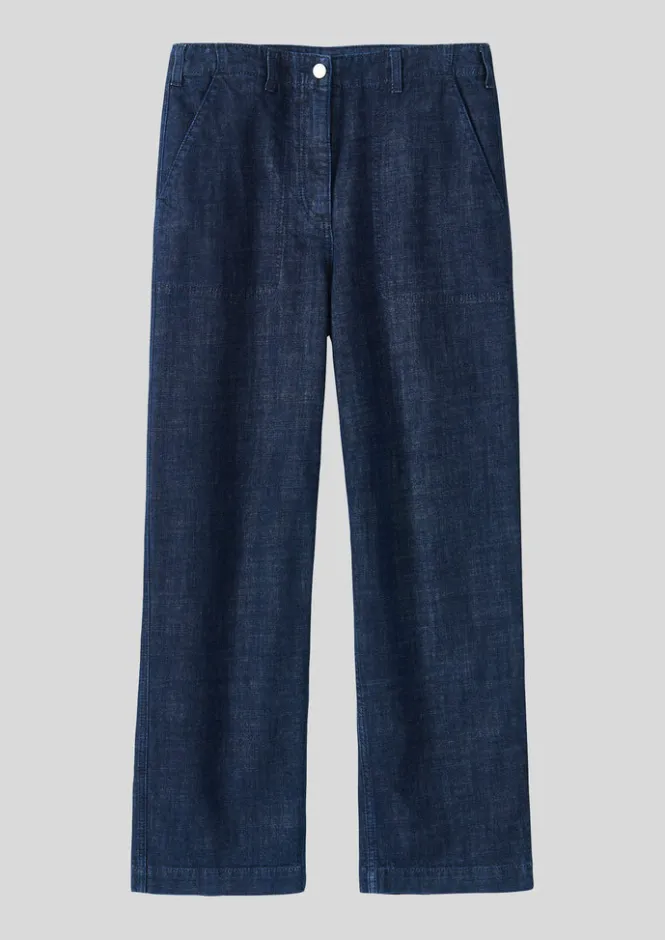 Denim|Workwear-TOAST Ashley Organic Cropped Jeans Indigo