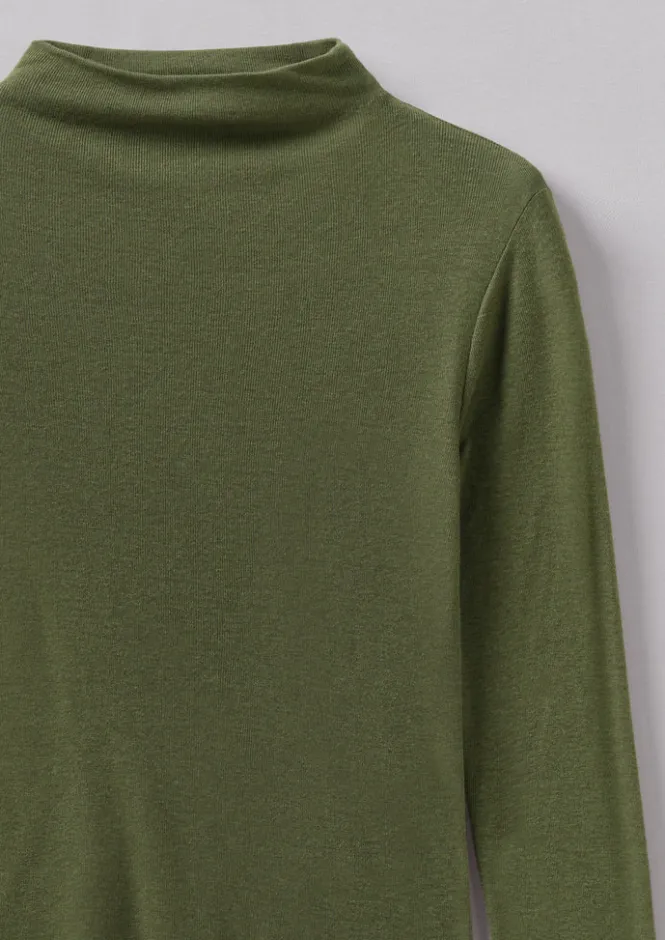 Jersey|Tops & Tees-TOAST Aster Wool Lyocell High Neck Tee Artichoke