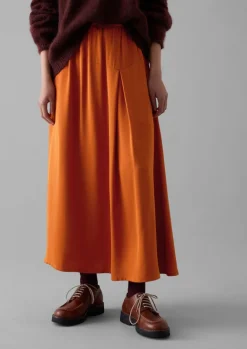 Skirts-TOAST Asymmetric Satin Crepe Skirt Spice