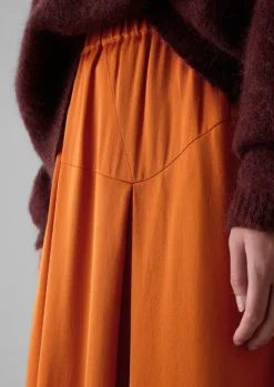 Skirts-TOAST Asymmetric Satin Crepe Skirt Spice