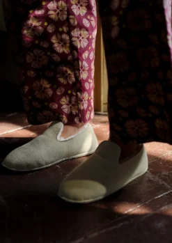 Slippers|Nightwear-TOAST Babbi Charentaise Slippers Stone