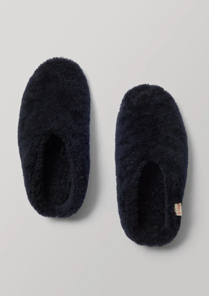 Slippers|Nightwear-TOAST Babbi Sheepskin Slippers Indigo