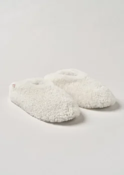 Slippers|Nightwear-TOAST Babbi Sheepskin Slippers Stone