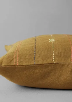 Textiles|Cushions & Covers-TOAST Basri Hand Embroidered Cushion Cover Olive