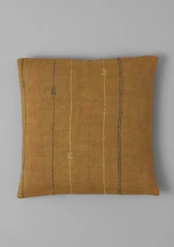Textiles|Cushions & Covers-TOAST Basri Hand Embroidered Cushion Cover Olive