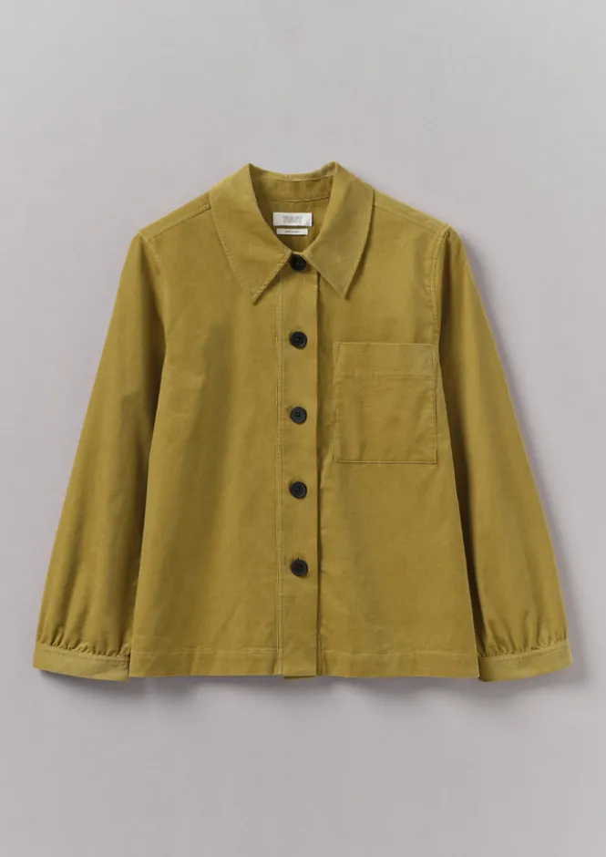 Cord|Workwear-TOAST Baya Patch Pocket Organic Cord Shirt GoldenOlive
