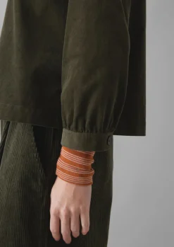 Cord|Workwear-TOAST Baya Patch Pocket Organic Cord Shirt Seaweed