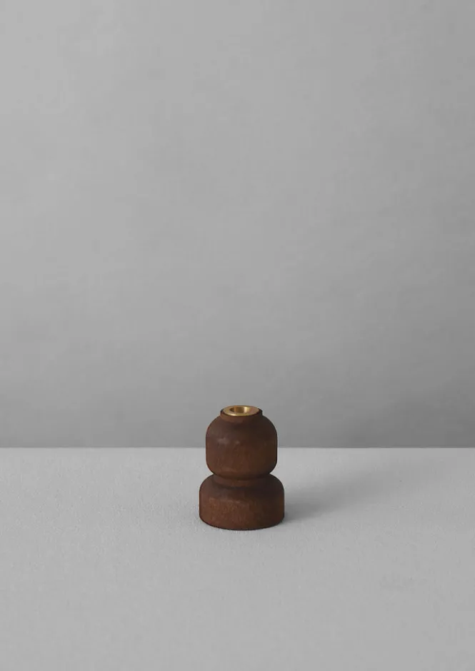 Decorative Pieces|Candles & Holders-TOAST wood Slim Dinner Candle Holder Set Beech
