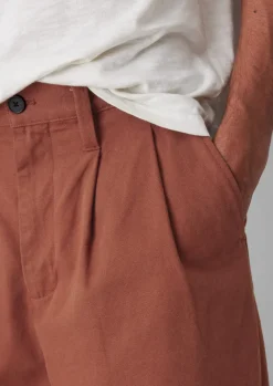 Workwear|Trousers-TOAST Bill Cotton Wide Leg Trousers RedGranite