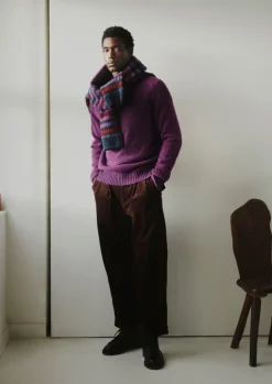 Cord|Trousers-TOAST Bill Organic Cord Wide Leg Trousers Chestnut