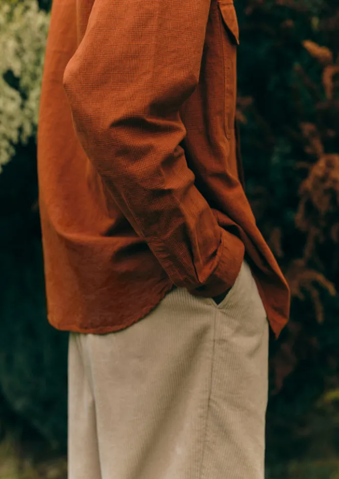Cord|Trousers-TOAST Bill Organic Cord Wide Leg Trousers Moonstone