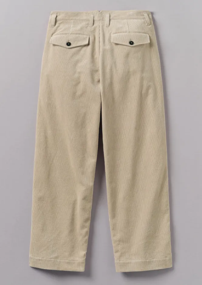 Cord|Trousers-TOAST Bill Organic Cord Wide Leg Trousers Moonstone