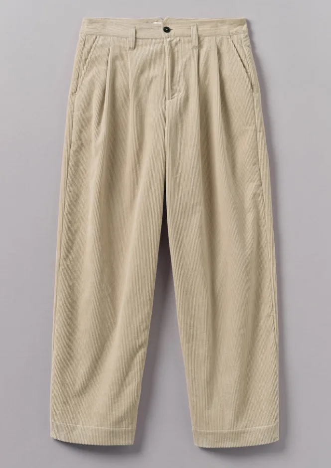 Cord|Trousers-TOAST Bill Organic Cord Wide Leg Trousers Moonstone